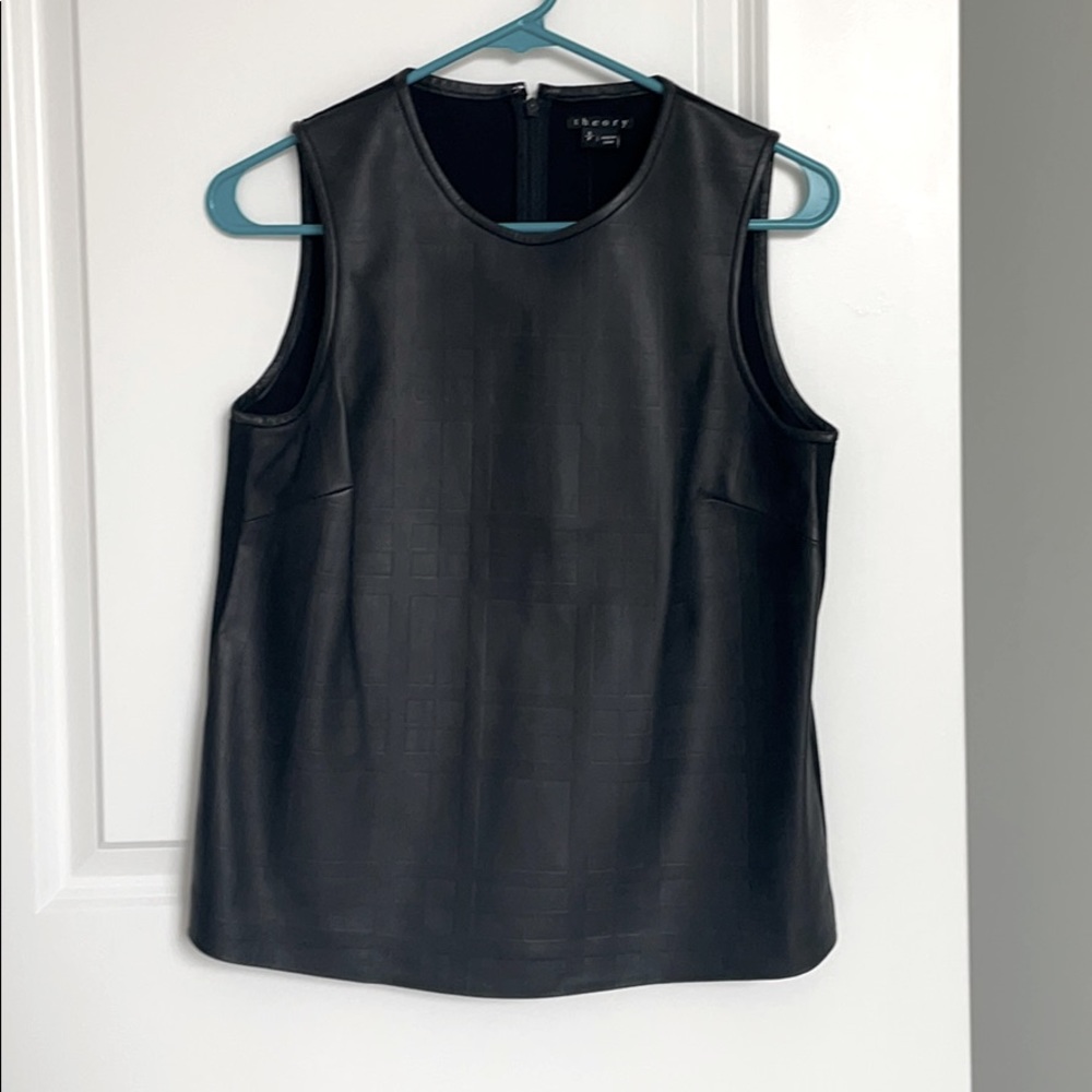 Theory leather top